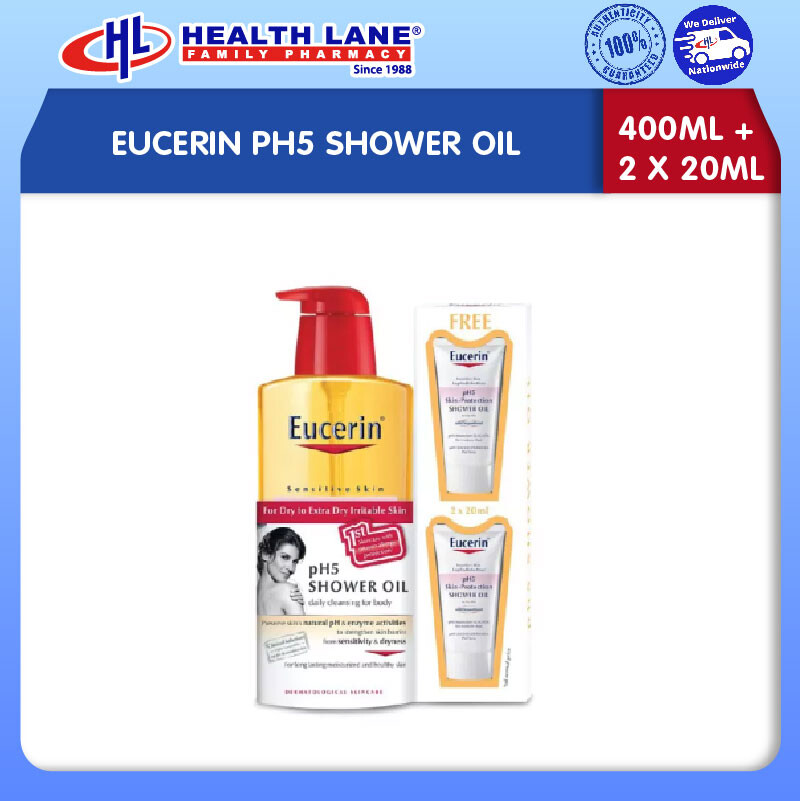 EUCERIN PH5 SHOWER MINYAK 400ML+2x20ML